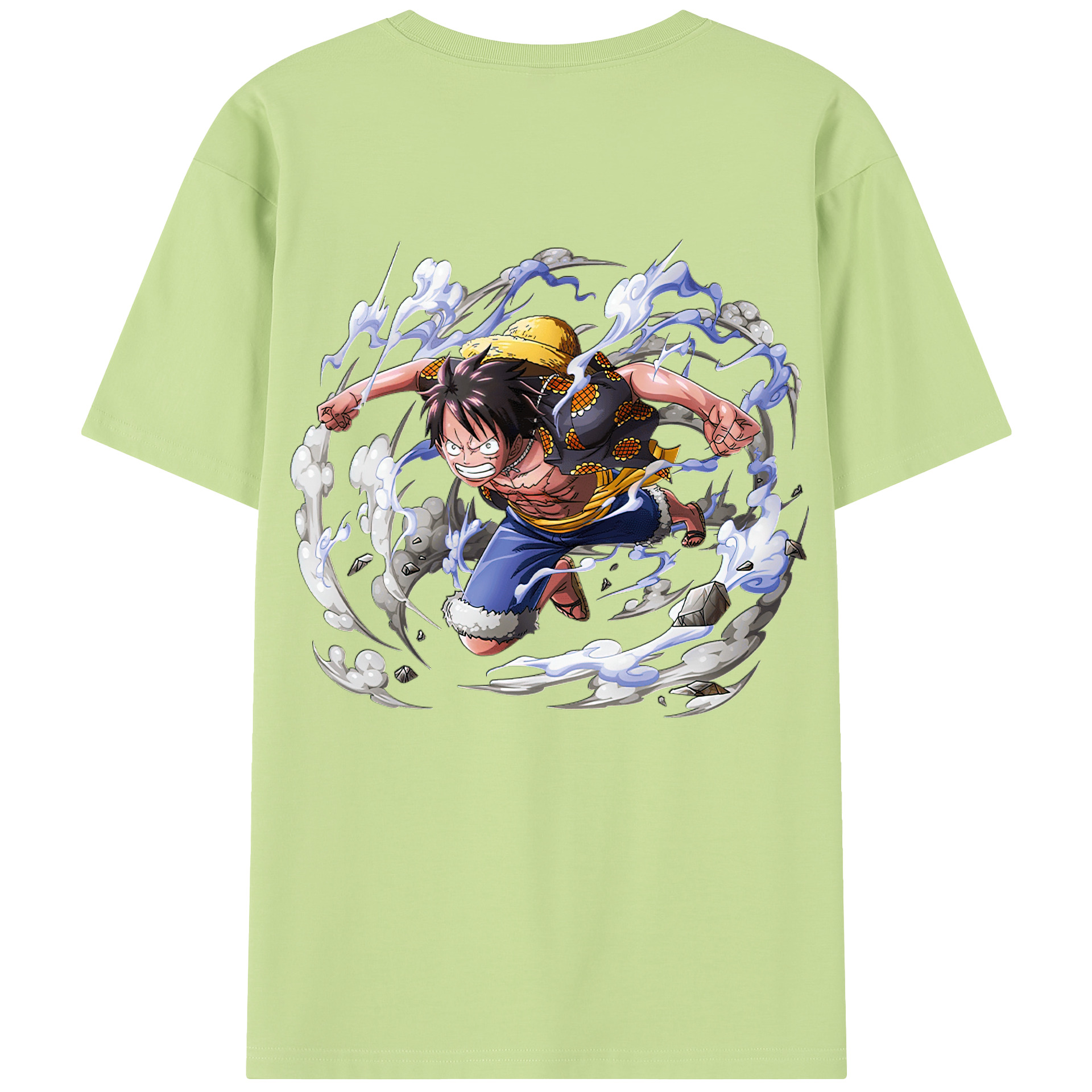 ワンピース モンキー・D・ルフィ ONE PIECE Monkey D. Luffy 綿100％半袖Tシャツ（背面プリント）